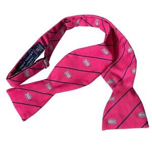 Vineyard Vines Custom Collection 100% Silk Bow Tie 1797 Red Stripe Academia
